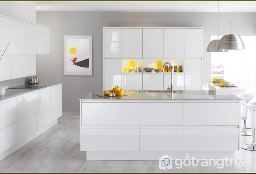Tủ bếp laminate theo phong cách 