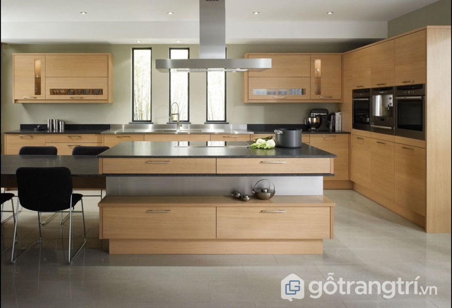 Tủ bếp laminate mang có vẻ đẹp đồng đều - ảnh internet