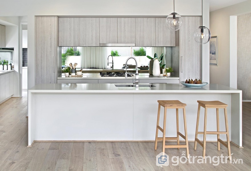 Tủ bếp laminate mang có giá trị thẩm mỹ cao - ảnh internet