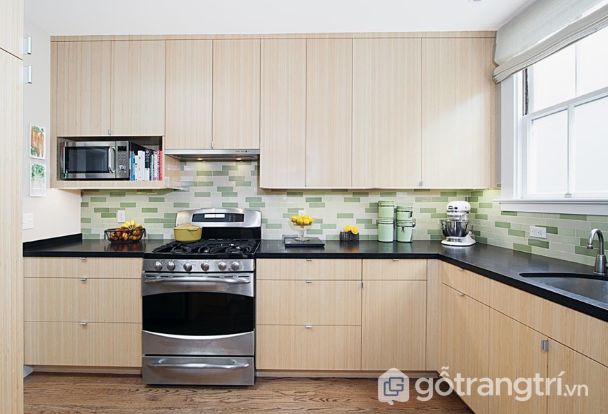 Tủ bếp laminate theo phong cách 