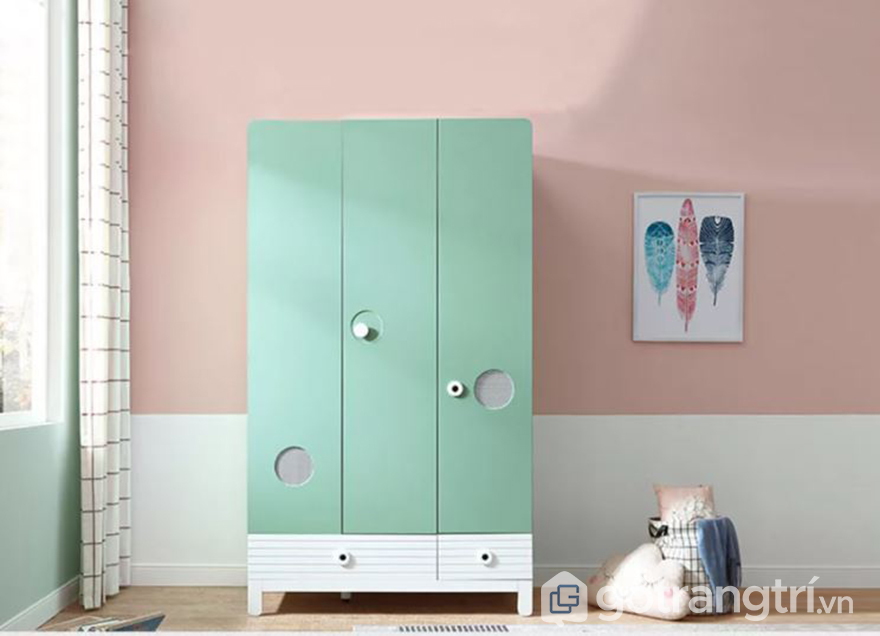 tủ đựng quần áo trẻ em bằng gỗ
