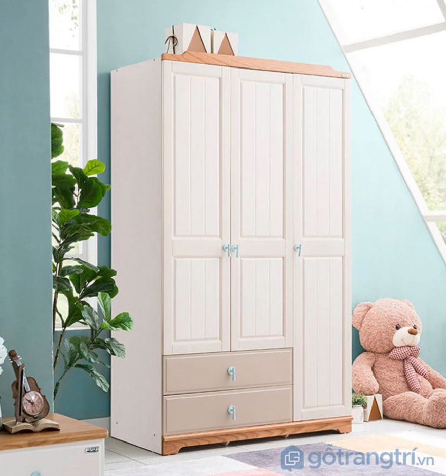 tủ đựng quần áo cho trẻ em bằng gỗ