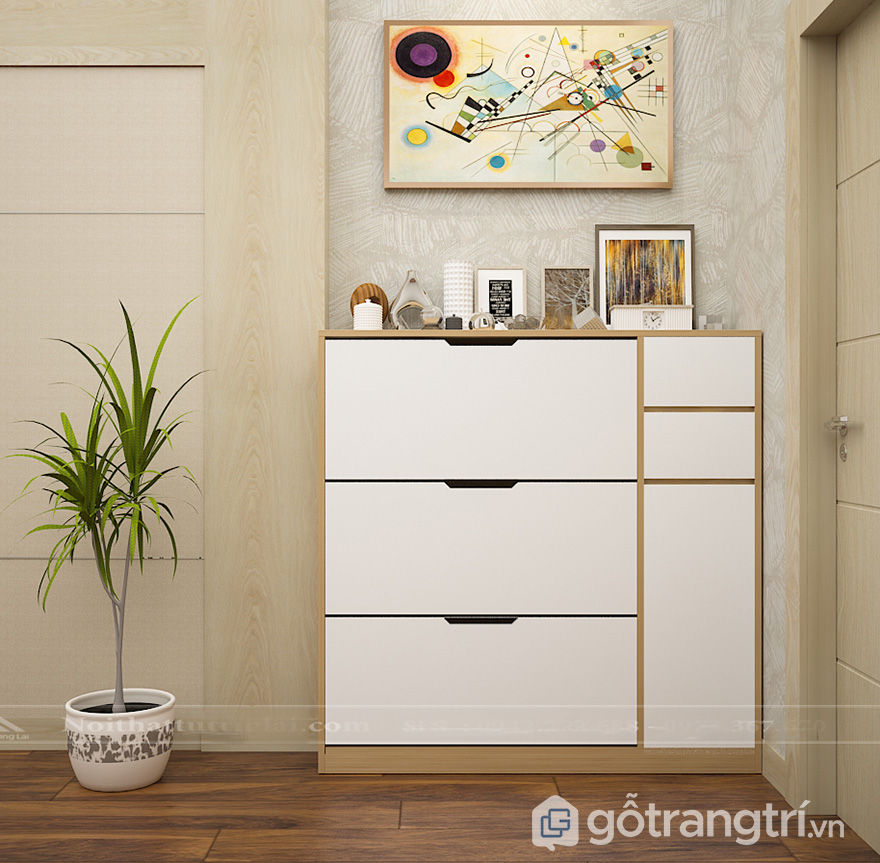 Tủ giày gỗ công nghiệp thông minh 3 tầng