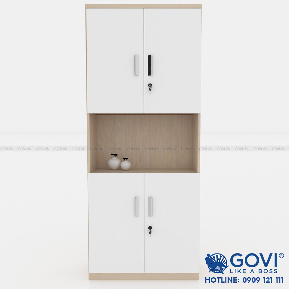 Tủ gỗ đựng tài liệu văn phòng giá tốt ở Hà Nội - Nội thất Govi