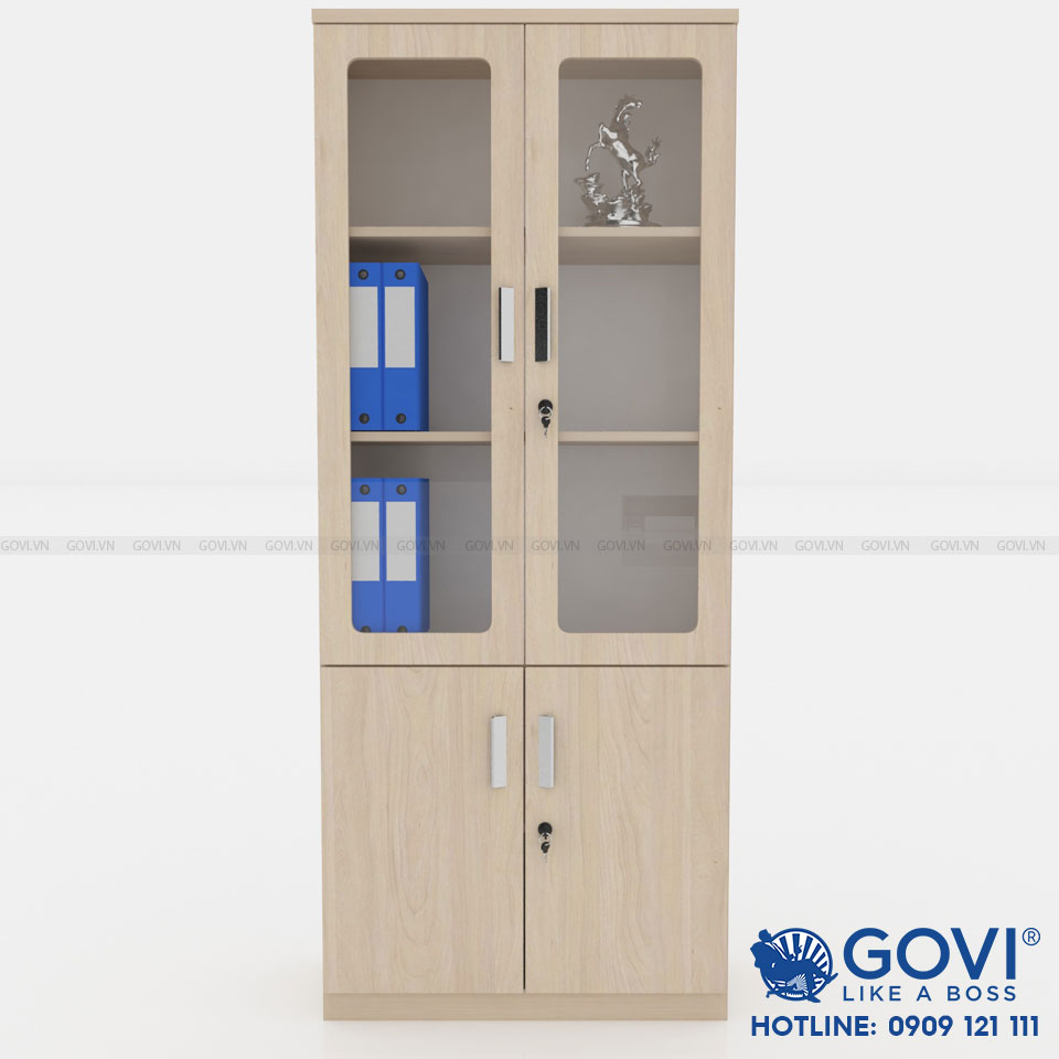 Tủ gỗ đựng tài liệu văn phòng giá tốt ở Hà Nội - Nội thất Govi