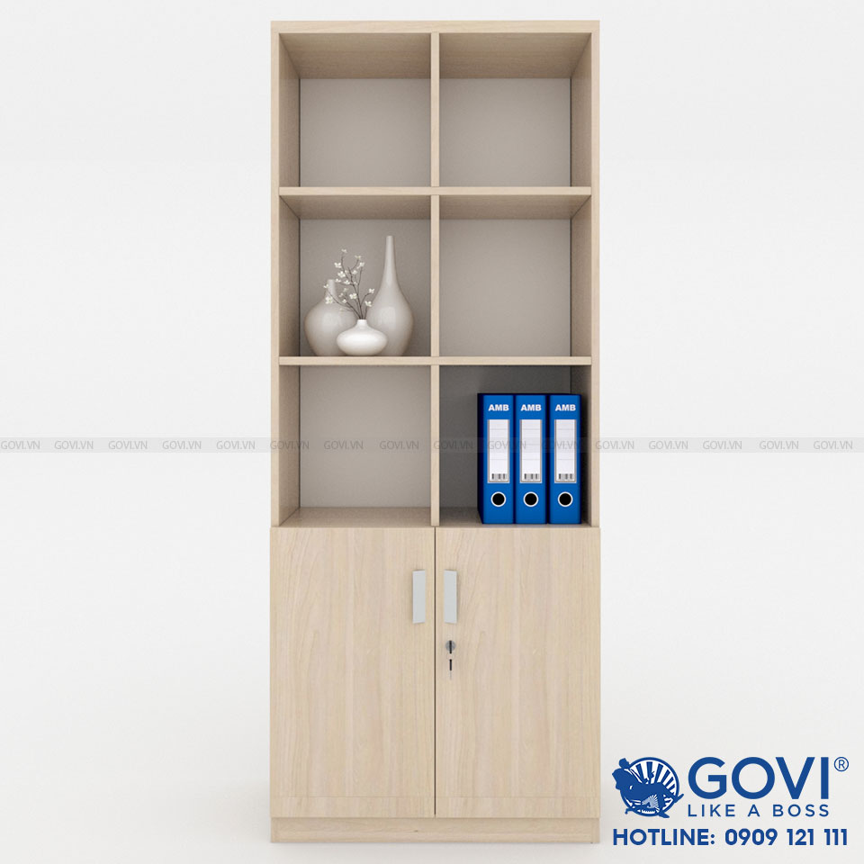Tủ gỗ đựng tài liệu văn phòng giá tốt ở Hà Nội - Nội thất Govi