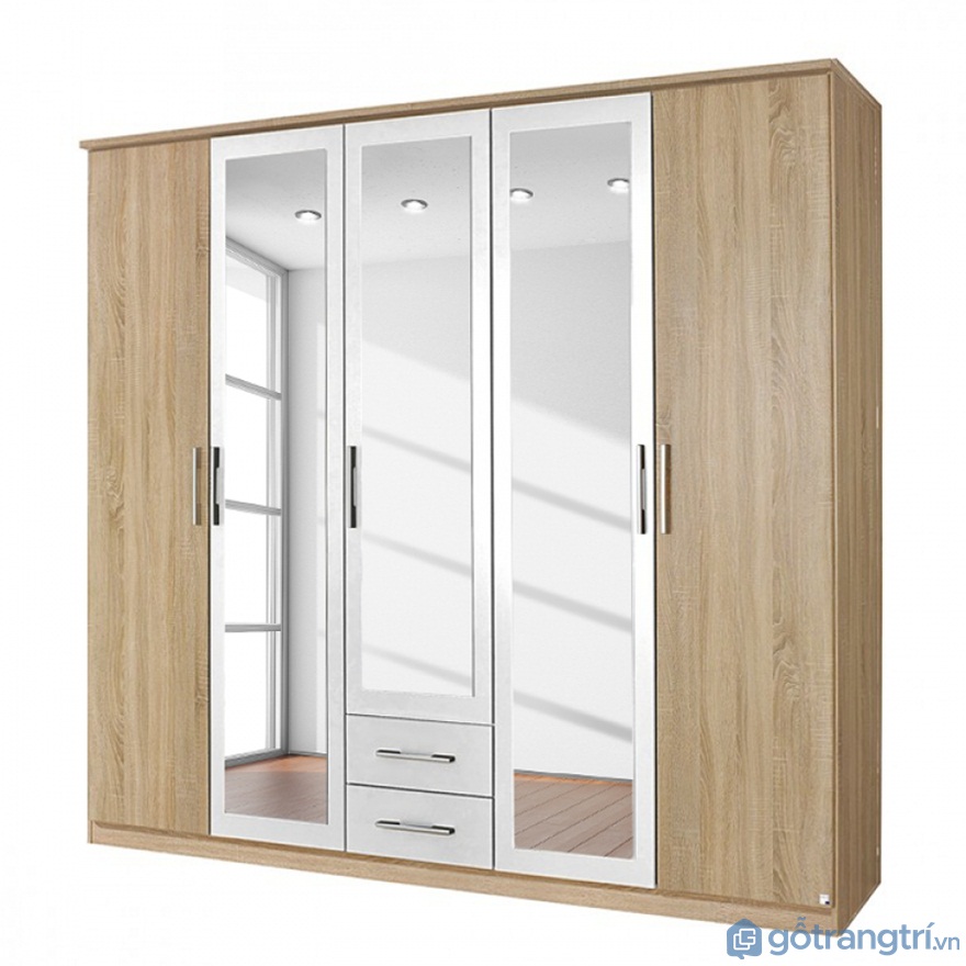 Không nên đặt gương tủ áo đối diện với cửa phòng ngủ