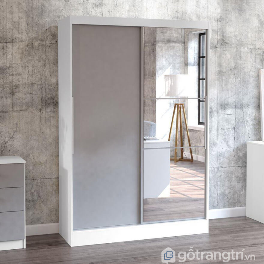 Tủ quần áo cửa lùa 1m4 hiện đại HCM