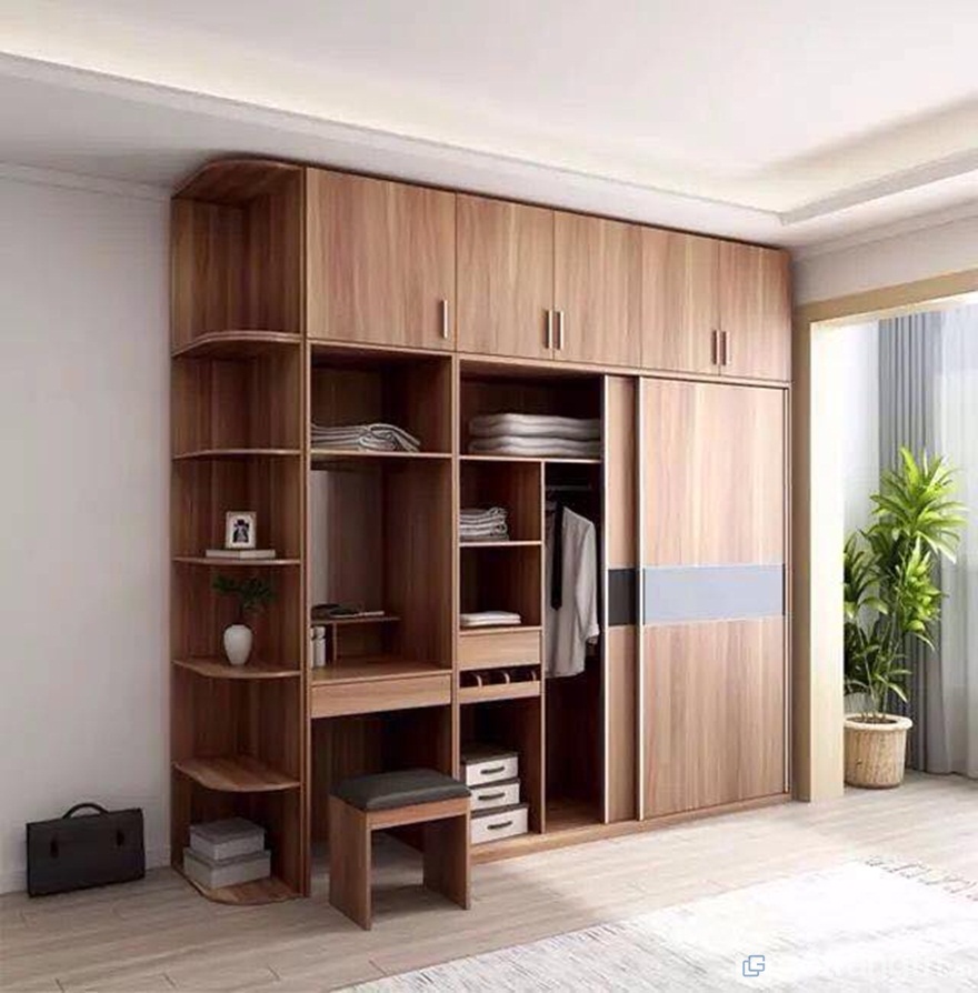 Tủ quần áo đa năng thông minh kết hợp kệ đựng đồ - Mẫu 05 (Ảnh: Internet)