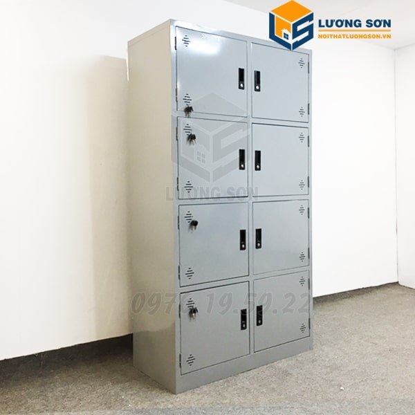 Tủ sắt locker bao gồm nhiều ô nhỏ được dùng cho những doanh nghiệp nhiều nhân viên, khách hàng