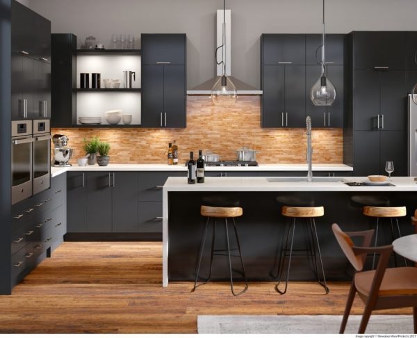 Tủ bếp acrylic có độ bền cao