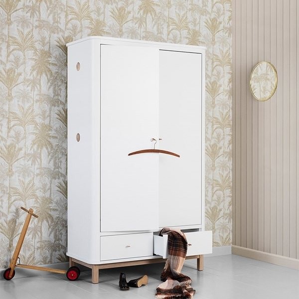 Tủ quần áo nhỏ gọn gỗ công nghiệp hai buồng