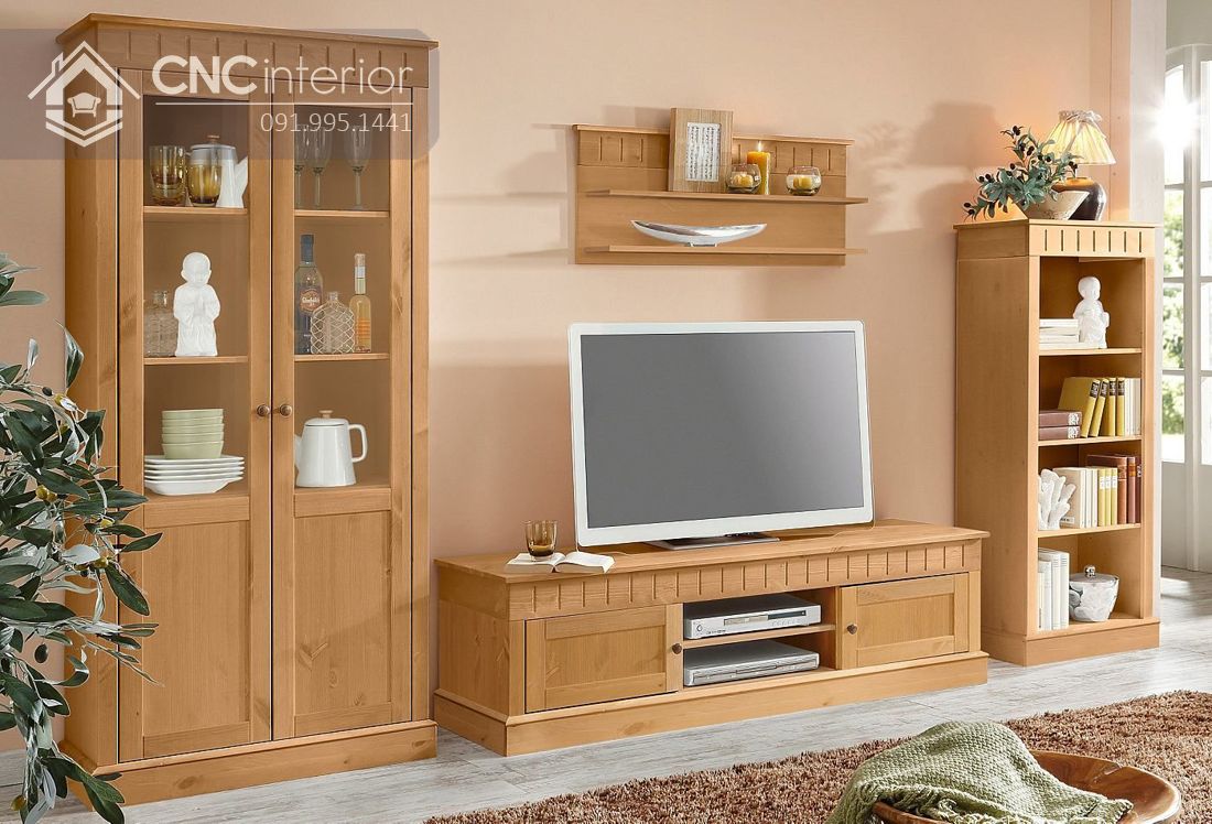 NỔI BẬT VỚI MẪU TỦ TƯỜNG BẰNG GỖ PHÒNG KHÁCH ĐẸP ĐỘC ĐÁO