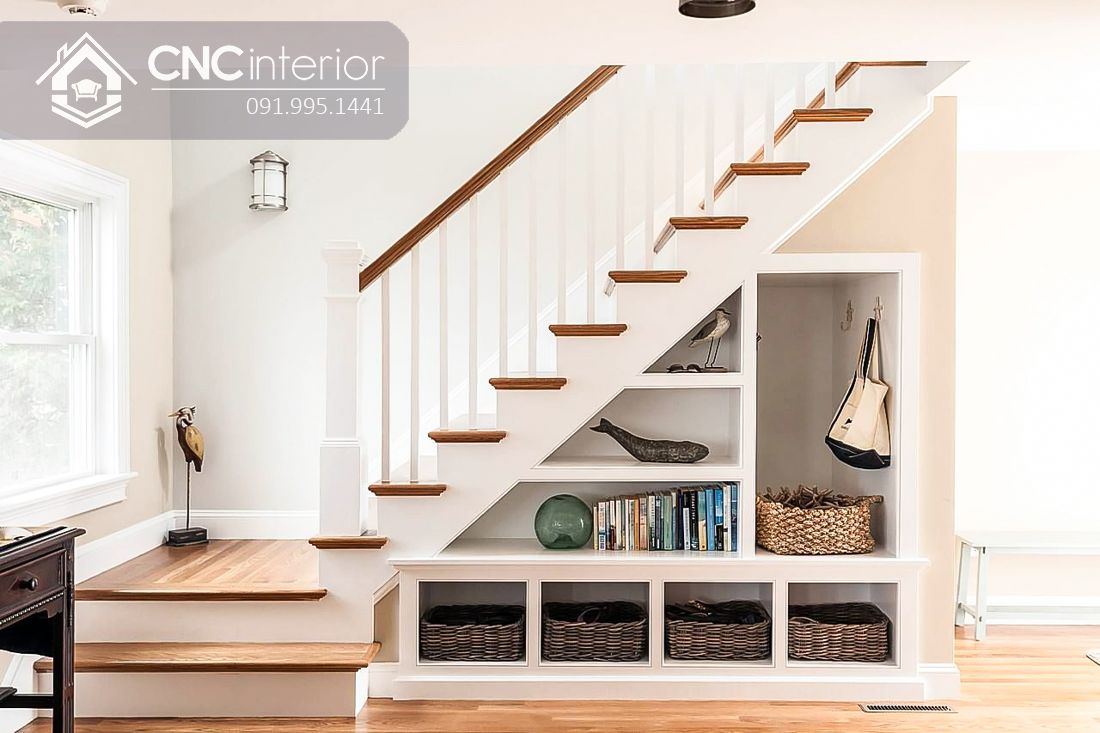 NHỮNG Ý TƯỞNG TẬN DỤNG GẦM CẦU THANG LÀM TỦ CỰC CHẤT