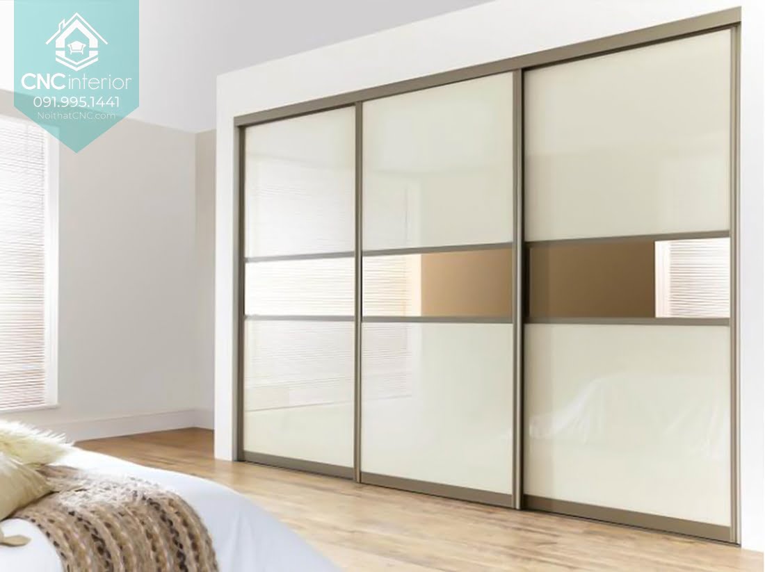 Mẫu tủ quần áo âm tường đẹp màu trắng Mẫu tủ quần áo âm tường đẹp 8