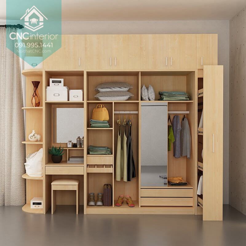 PHỤ NỮ HIỆN ĐẠI SẼ CHỌN TỦ QUẦN ÁO KẾT HỢP BÀN TRANG ĐIỂM 1 Tủ quần áo kết hợp bàn trang điểm 7