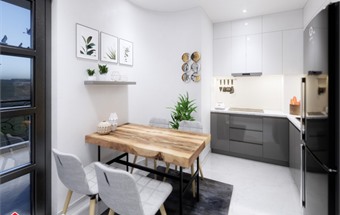 Thiết kế tủ bếp kịch trần - Giải pháp tối ưu cho nhà bếp nhỏ